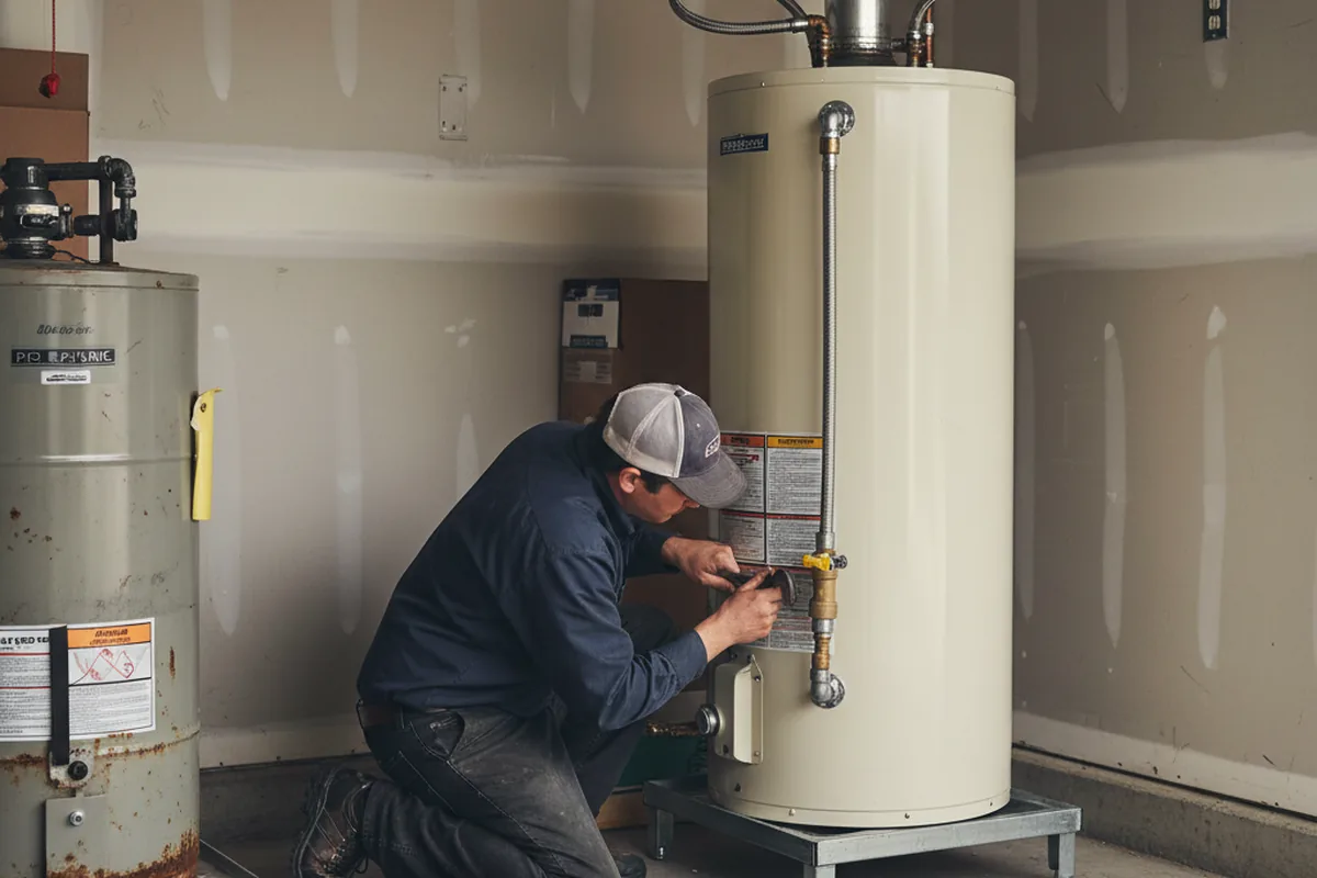 Water heater and shutoff valve replacement in Stevinson